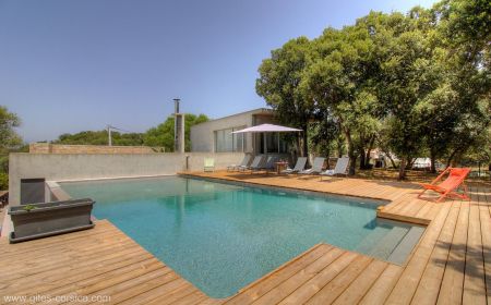 Gite à Sotta, Corse du Sud, Labellisé Gîtes de France : la piscine Gite n °25372 Sotta - Corse - Gite à Sotta, Corse du Sud, Labellisé Gîtes de France : la piscine